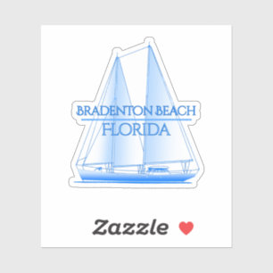 Bradenton Beach Coastal Nautical Sailor Sticker