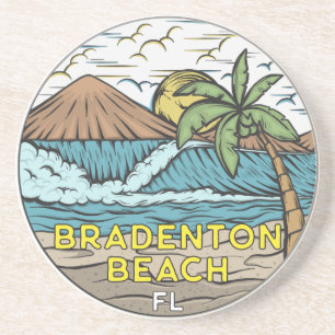 Bradenton Beach Florida  Art Zandsteen Onderzetter