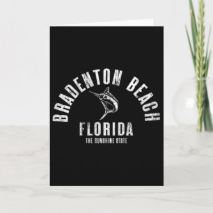 Bradenton Beach Florida Strand Fl Retro Vintage Vo Kaart
