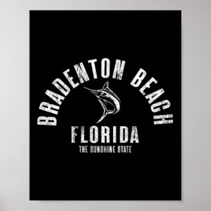 Bradenton Beach Florida Strand Fl Retro Vintage Vo Poster