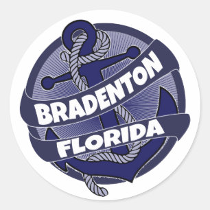 Bradenton Florida ankerzwemstickers Ronde Sticker