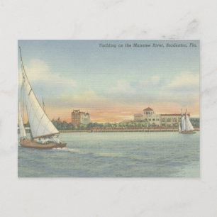  Bradenton Florida Boten op Manatee River Briefkaart