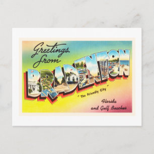 Bradenton Florida FL Old Vintage Travel Souvenir Briefkaart