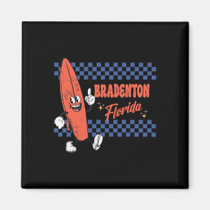 Bradenton Florida Retro Surfer Vintage Strand Voor Magneet