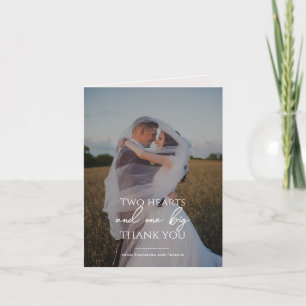 Bradford Moderne Foto en Typografie Bruiloft Bedankkaart