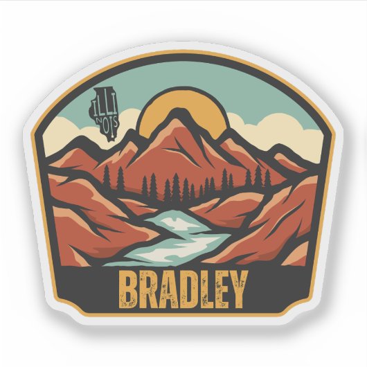 Bradley, Illinois Sticker (Voorkant)