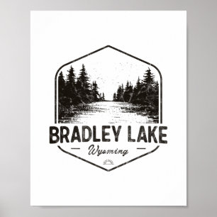Bradley Lake Wyoming Buitenleven Vintage 3  Poster