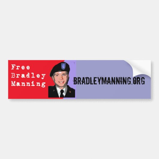 Bradley Manning Bumpersticker (Voorkant)