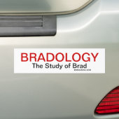 Bradology bumpersticker (Op auto)