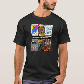 BradsMovies-ontwerp op zwart T-shirt