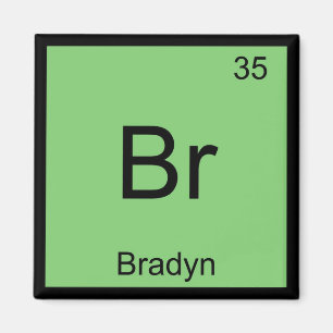 Bradyn naam scheikunde element periodiek systeem magneet