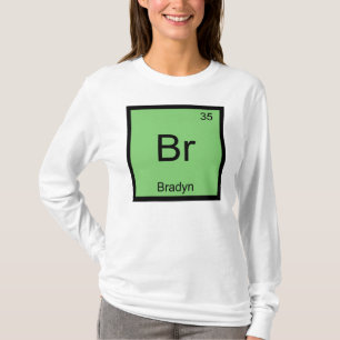 Bradyn naam scheikunde element periodiek systeem t-shirt