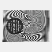 Brag over Diet Funny Joke Theedoek (Horizontaal)