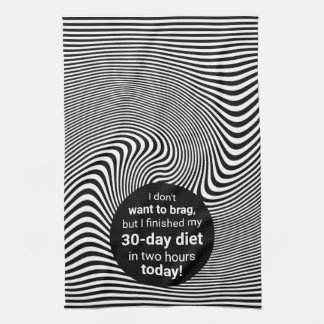 Brag over Diet Funny Joke Theedoek