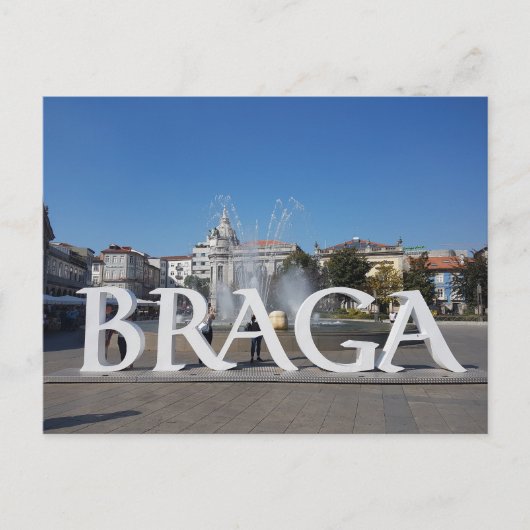 BRAGA,PORTUGAL BRIEFKAART (Voorkant)