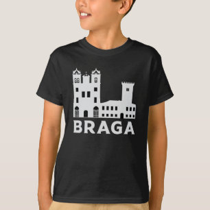 Braga Portugal City Skyline Cityscape Funny Gift T-shirt