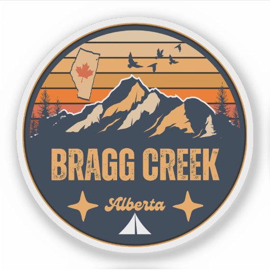 Bragg Creek, Alberta Sticker (Voorkant)