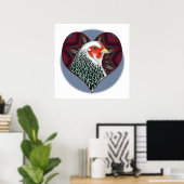 Brahma Hen Heart Poster (Thuiskantoor)