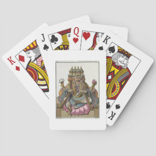 Brahma, hindoe god van de schepping, uit 'Voyage a Speelkaarten