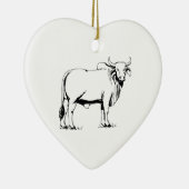 Brahman Cow Keramisch Ornament (Rechts)