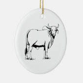 Brahman Cow Keramisch Ornament (Rechts)