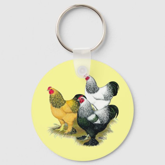 Brahmas Drie Roosters Sleutelhanger (Voorkant)