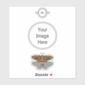 Brahmin Moth Monogram Sticker (Vel)