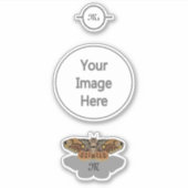 Brahmin Moth Monogram Sticker (Voorkant)