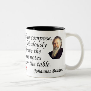 Brahms bij samenstellen tweekleurige koffiemok