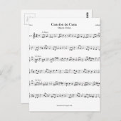Brahms Lullaby Sheet Music Briefkaart (Voorkant / Achterkant)