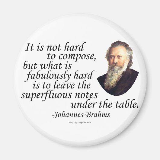Brahms over componeren magneet (Voorkant)