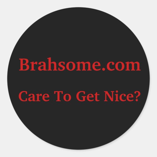 Brahsome Blackout Sticker (Voorkant)