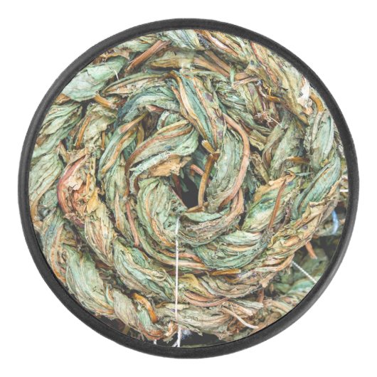  Braided dried sorrel leaves Hockey Puck (Voorkant)