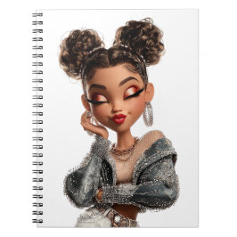 Braided Glam Girl Spiral Photo Notebook Notitieboek
