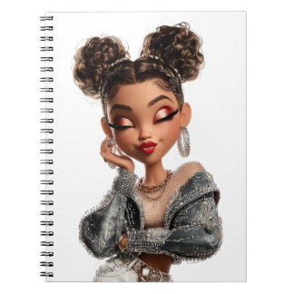 Braided Glam Girl Spiral Photo Notebook Notitieboek