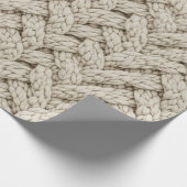 Braided Thread Knit Texture – Warm Beige (2) Cadeaupapier (Hoek)