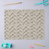 Braided Thread Knit Texture – Warm Beige (2) Tissuepapier (Craft)