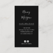 Braids bold Typography script handwritten photo  Visitekaartje (Achterkant)