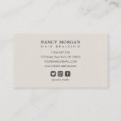 Braids Earth Tones Russe Carte de visite (Dos)