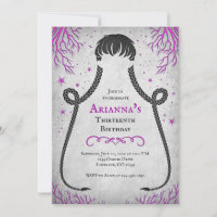 Braids gothiques pour filles Invitation d'annivers