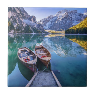 Braies Lake   Dolomiet Alpen, Italië Tegeltje