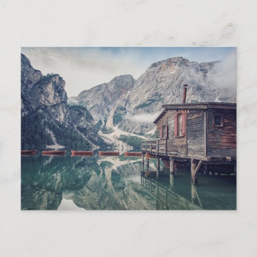 Braies-meer Briefkaart (Voorkant)