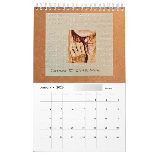 Braille 2024 door Chloe Dee Noble - Kalender (Jan 2026)