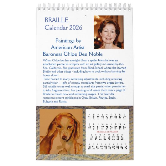 Braille 2026 par Chloe Dee Noble - Calendrier (Protection)