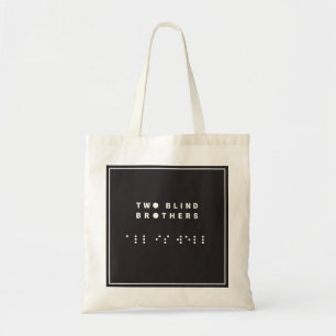 Braille 2 blinde broers tote bag