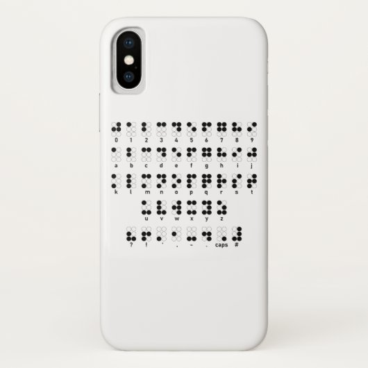 Braille alfabet, symbool voor blinde letters Case-Mate iPhone case (Achterkant)