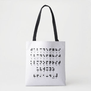 Braille alfabet, symbool voor blinde letters draagtas
