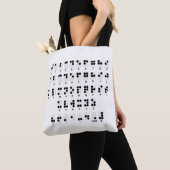 Braille alfabet, symbool voor blinde letters draagtas (Dichtbij)
