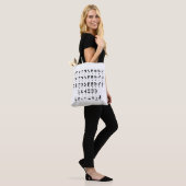 Braille alfabet, symbool voor blinde letters draagtas (Op model)