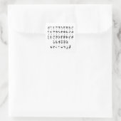 Braille alfabet, symbool voor blinde letters vierkante sticker (Tas)